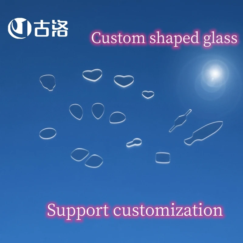 Custom  Special-Shaped Punched Optical Glass Sheet Heart/Water Drop/Hexagon/Square Hole/Round Hole/Diamond/Oval/Jewelry