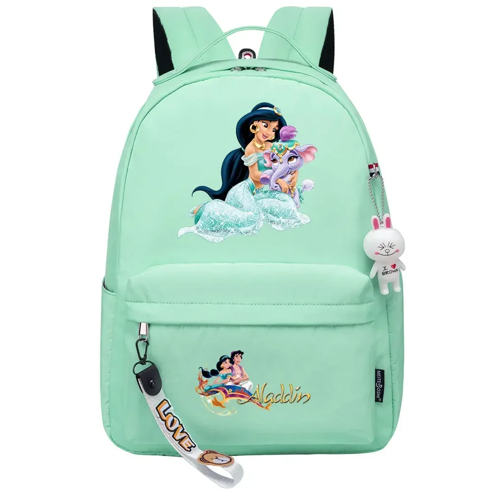 Jasmine Princess Kawaii Boys Girls Kids School Book Bags Women Bagpack Teenagers Canvas Laptop Travel Backpack