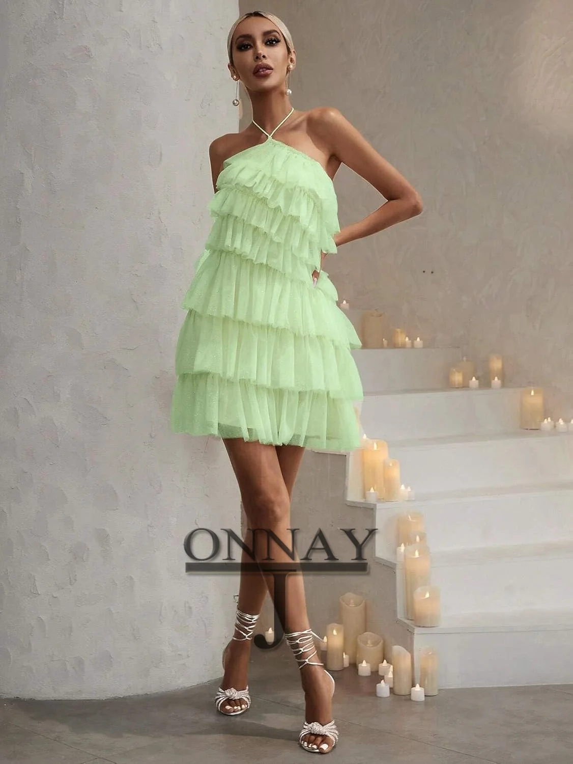 Personalizado elegante babados tule vestidos de baile mini vestido de baile de verão árabe saudita sob medida ocasião vestido de cocktail