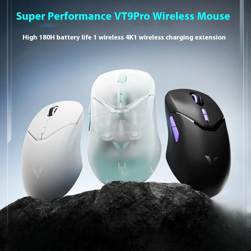 

Rapoo Vt9pro Wireless Mouse Paw3395 Lightweight Dual-Mode High Endurance Ergonomic Office Gaming Wireless Contact Charging