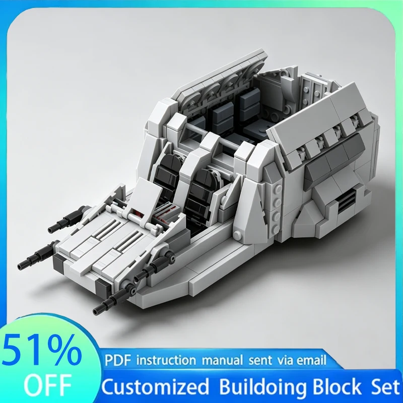 528PCS Space Patrol Transport MOC Model Building Block Creative Vehicle DIY Assembly Toy Education Collection Display Gift Ideas