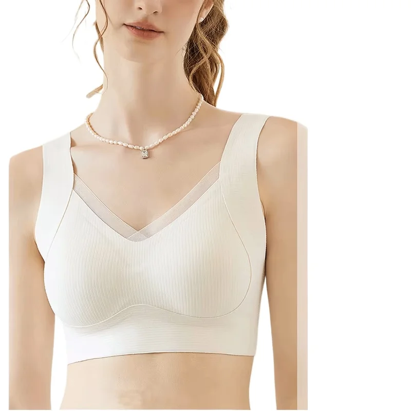 

KUCLUT1pcs Women's BraBreathable Gather Together No Trace Bra No Steel Ring Comfortable Large Size Underwear Vest Sport Bralette