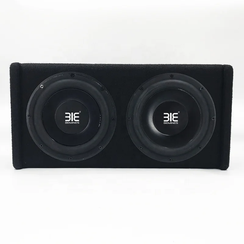 QMF-TC-0802 8 inch new style super bass car audio subwoofer 12V car dual subwoofers with box and amp