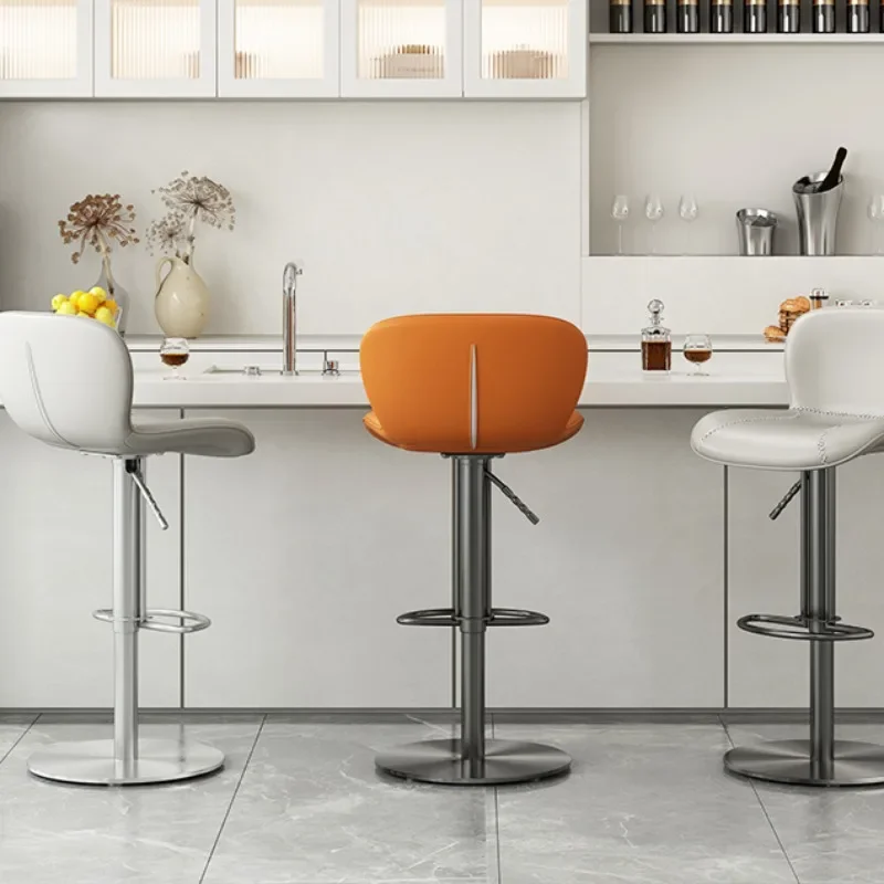 

Home Chair Tabouret Design Nordic Leather Chair Cafeteria Make Up Luxury Height Kitchen Counter Metal Poltrona Stools Chaise