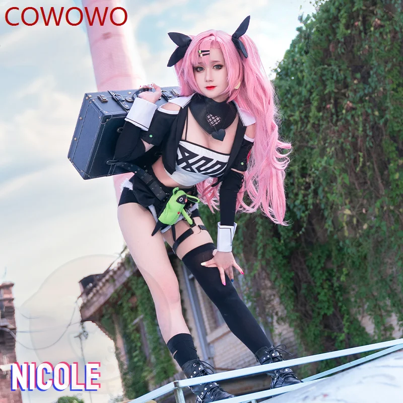 Cowowo jogo zenless zona zero nicole cosplay traje jogo cos z·z·z cosplay impressionante hares nicole traje e peruca cosplay