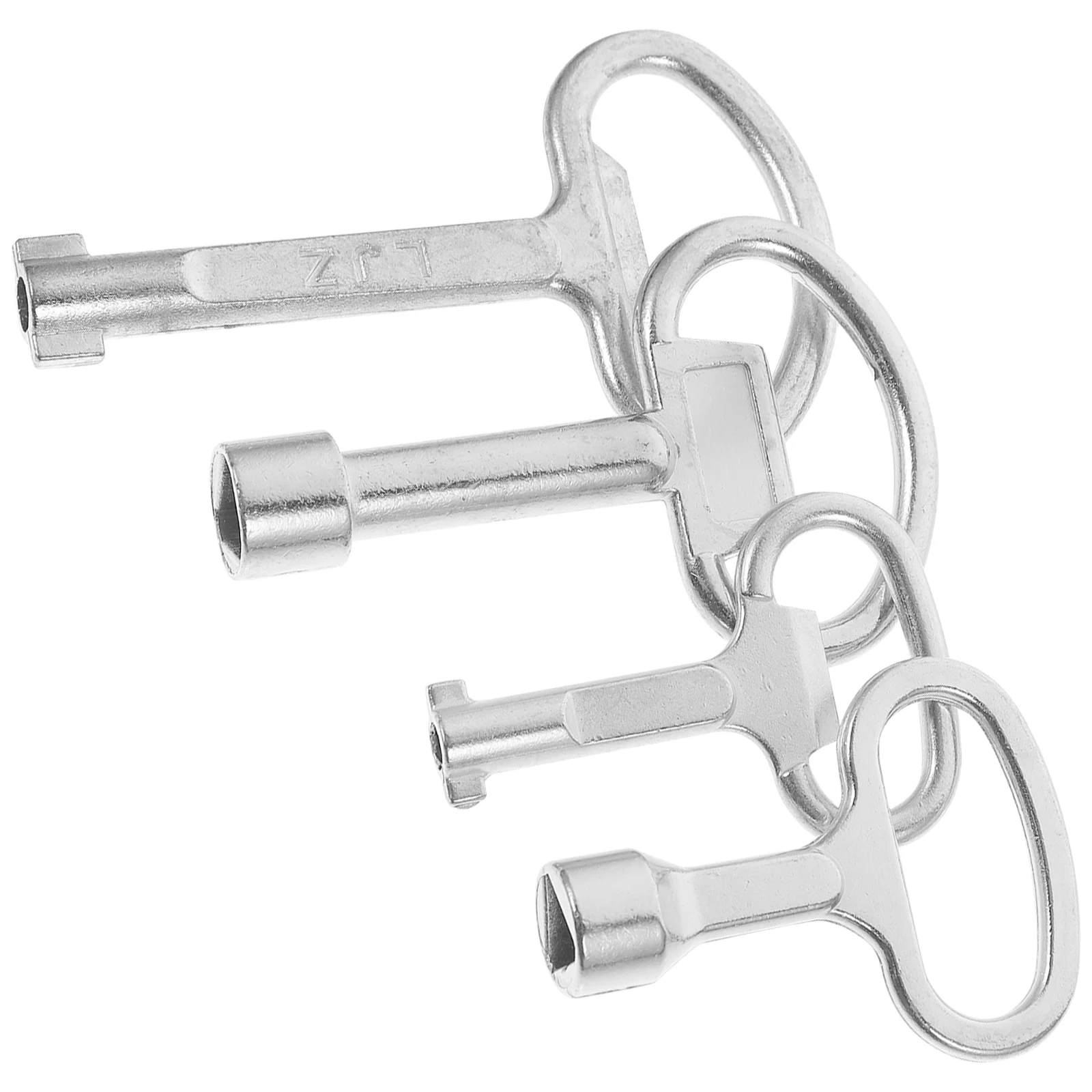 4pcs Zinc Alloy Compact Multi-functional Utility Kit Plumber Key Triangle Spanner Hand Tools Practical Daily