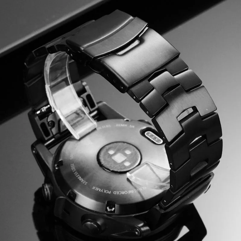 22 มม./26 มม.สแตนเลสสตีลสําหรับ Garmin Fenix 8/7X/6X Pro/5X Plus/Heavy Duty Quick Release สร้อยข้อมือโลหะสายพรีเมี่ยม