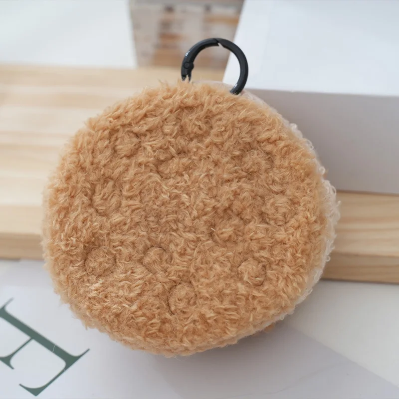 Round Cartoon Cute Coin Purse Kawaii Wallet Portable Plush Coin Bag Key Earphone Coin Organizer Pouch Zipper Bag kids Gift