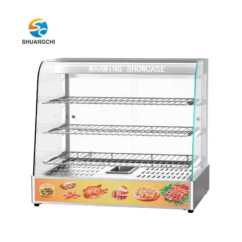 Restaurant/Commercial Equipment 2022 Hot Sale Curved Glass Electric Food Warming Showcase high Efficiency Food Warmer