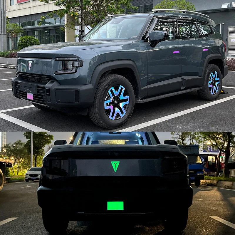 

Для DEEPAL G318 эмблемы градиент светоотражающая наклейка ручка радуга светящаяся в темноте контурная хвостовая этикетка модифицированное украшение