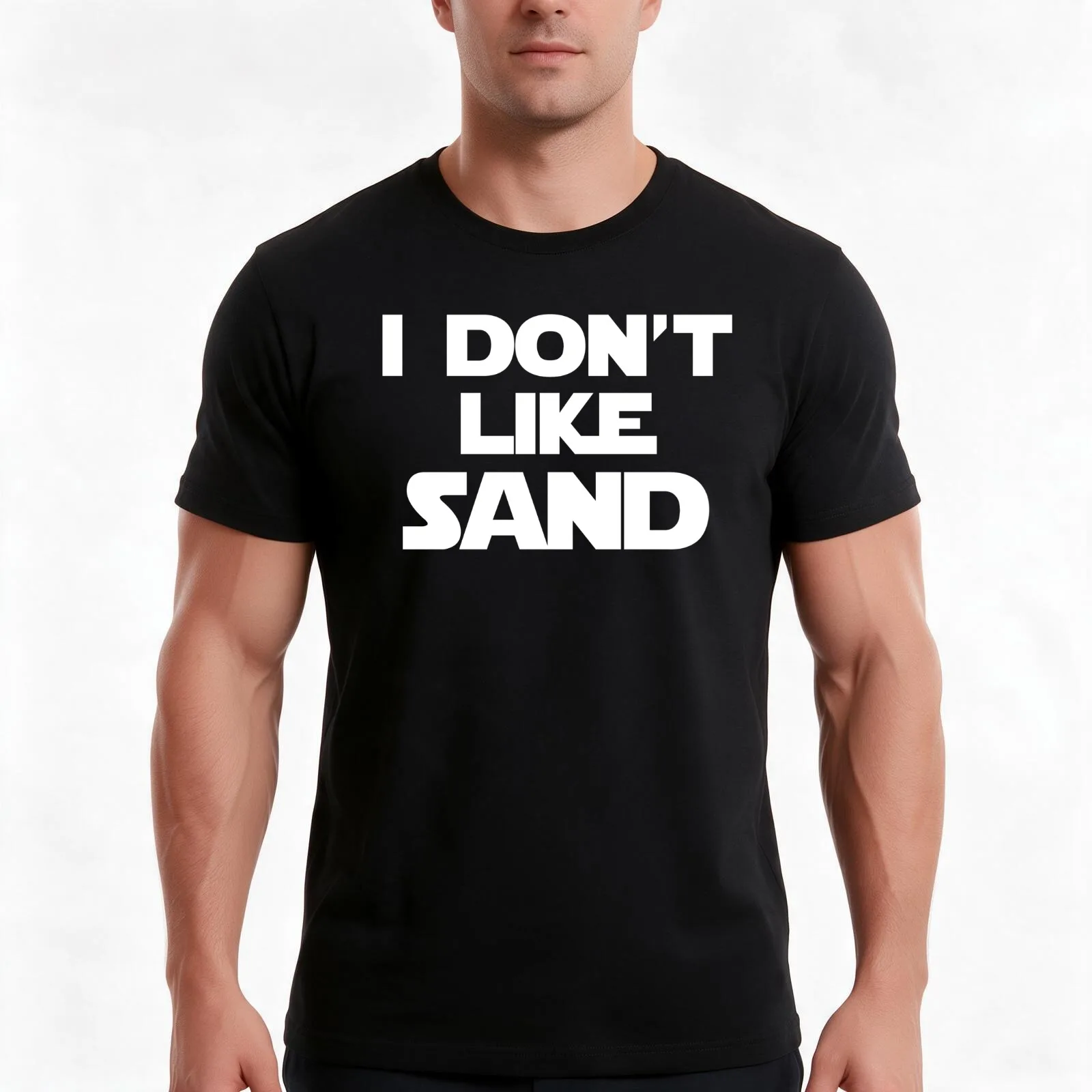 I Don't Like Sand T-Shirt, Summer Casual Cotton Tee, Oversized Streetwear Tops, Vintage Graphic Print, Loose Fit Short Sleeve