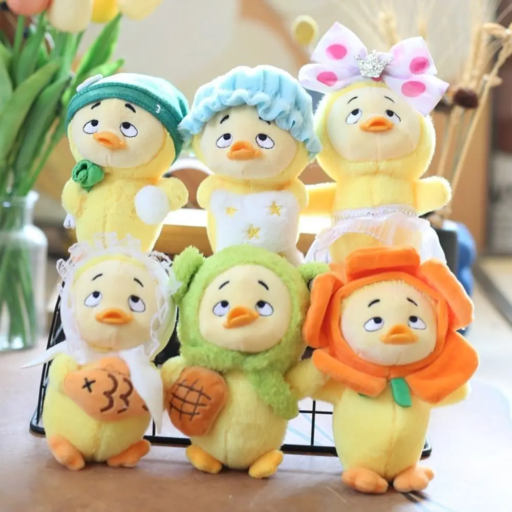 

New Plush Cartoon Duck Keychain Multicolor Fashion Toy Cute Bag Pendant Stuffed Animals Soft Fluffty Animal Doll Birthday Gift