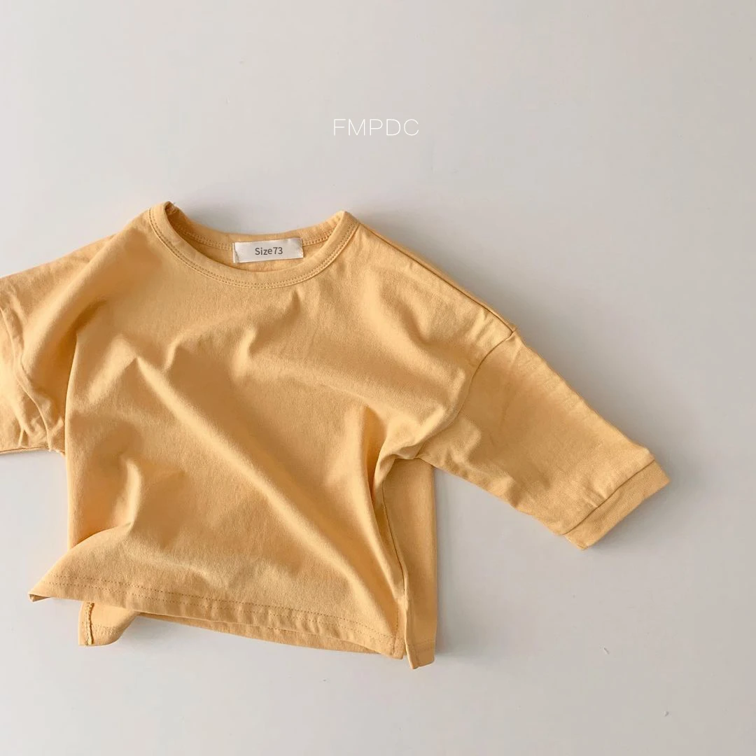 New Spring Autumn Baby T-Shirts Infant Baby Girls Boys Solid Color Base T Shirt Kids Cotton   Tops Round Neck  Toddler Clothes