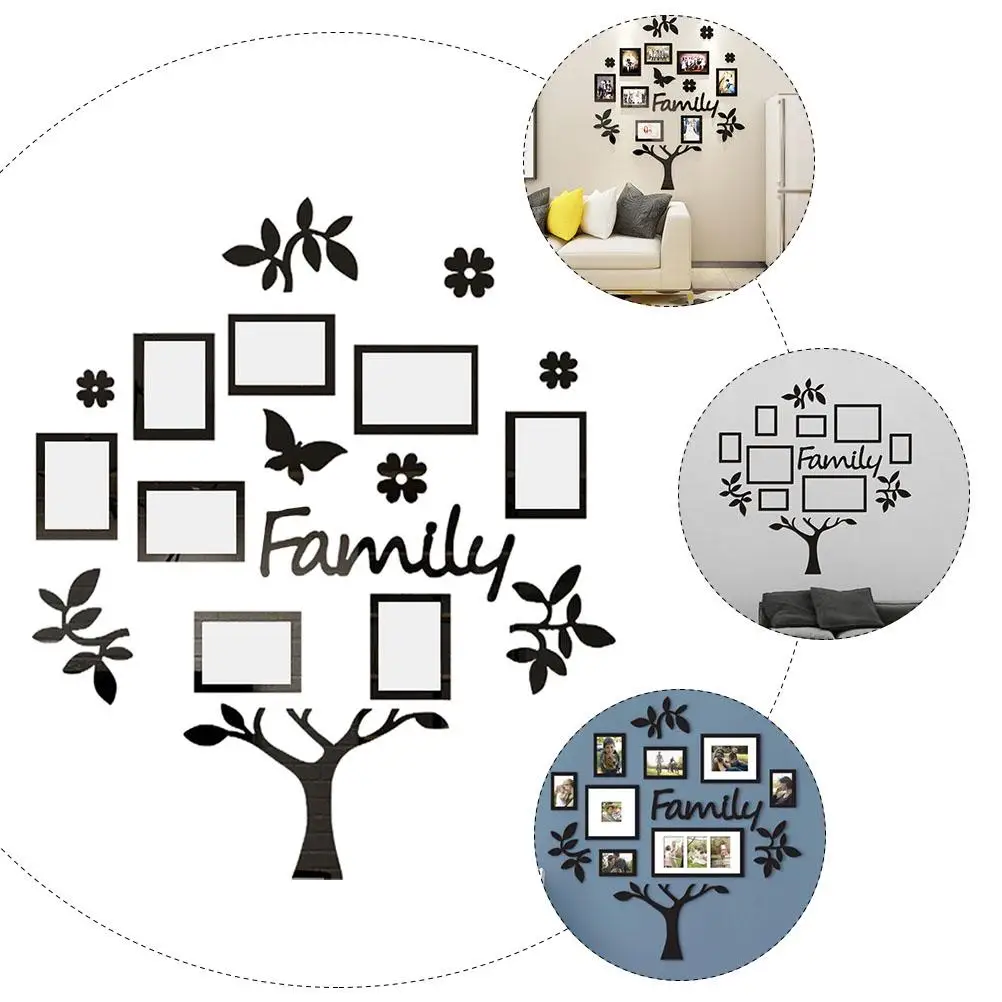 

Picture Frame Tree Wall Sticker Living Room for Decorative 3D Decal Stickers Photo