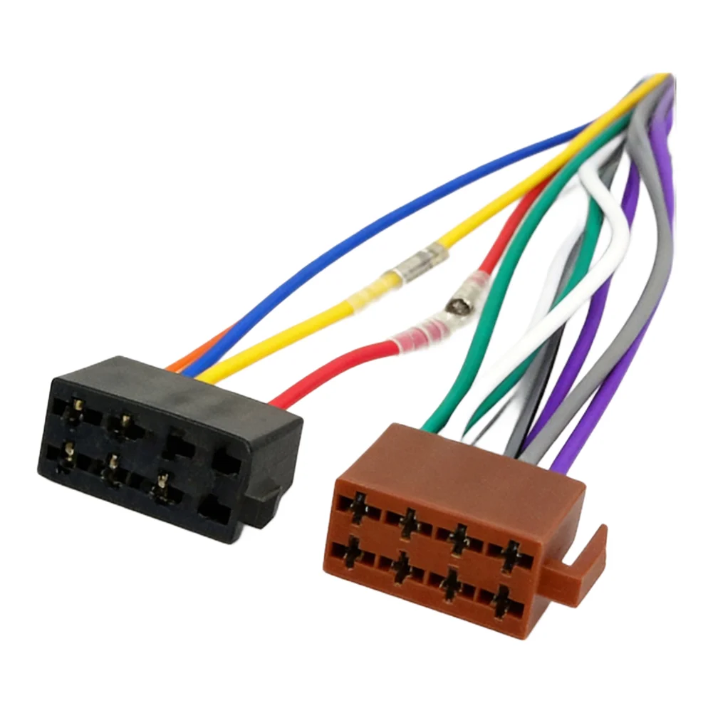 16 Pin Car Radio Harness For ISO Female to For ISO Socket Adapter Cable for Automotive Stereo Radio Connection and Replacement