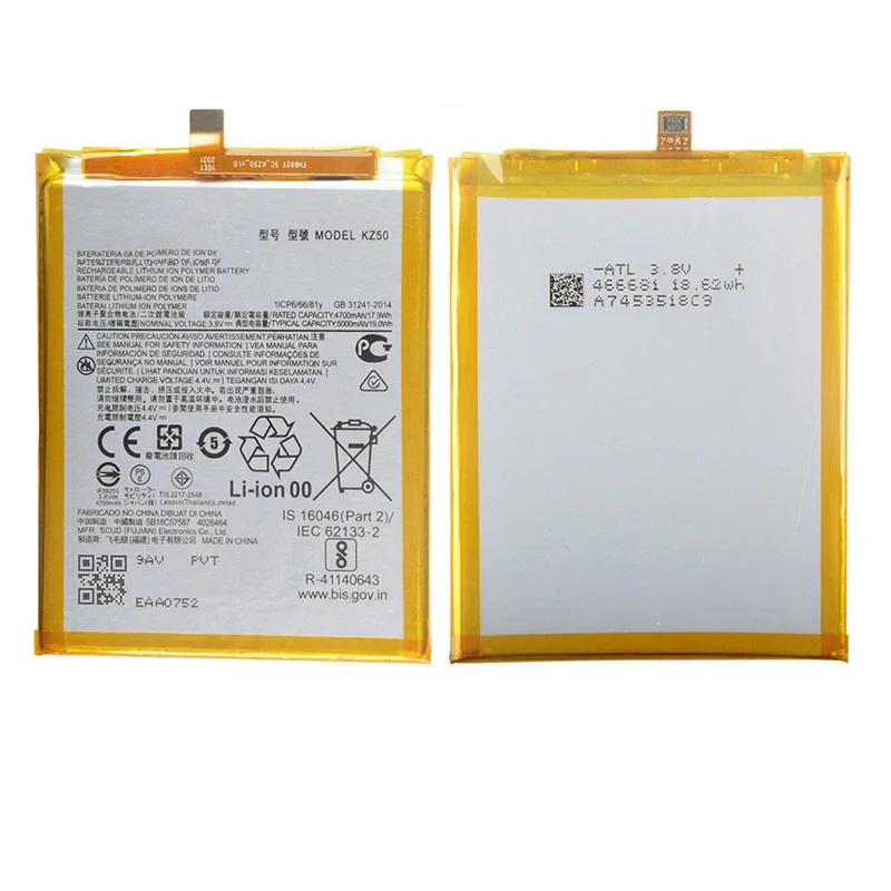 Batería de repuesto para teléfono KZ50 5000mAh para Motorola Moto G8 Power XT2041 con herramientas, paquete de batería para reparación 4