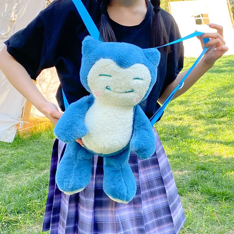 Pokemon Snorlax Hot Anime Bag Plush Stuffed Toys Backpack Cosplay Cartoon Multi Function Shoulder Bag Girl Handbag Mochila Gifts