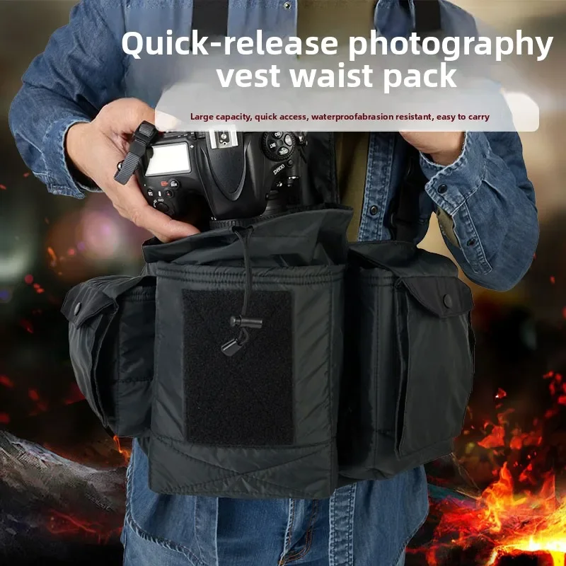 Fast Shot Photography Vest Fanny Bag Double Shoulder Digital Multifunctional Outdoor Professional Micro Single Camera Bag