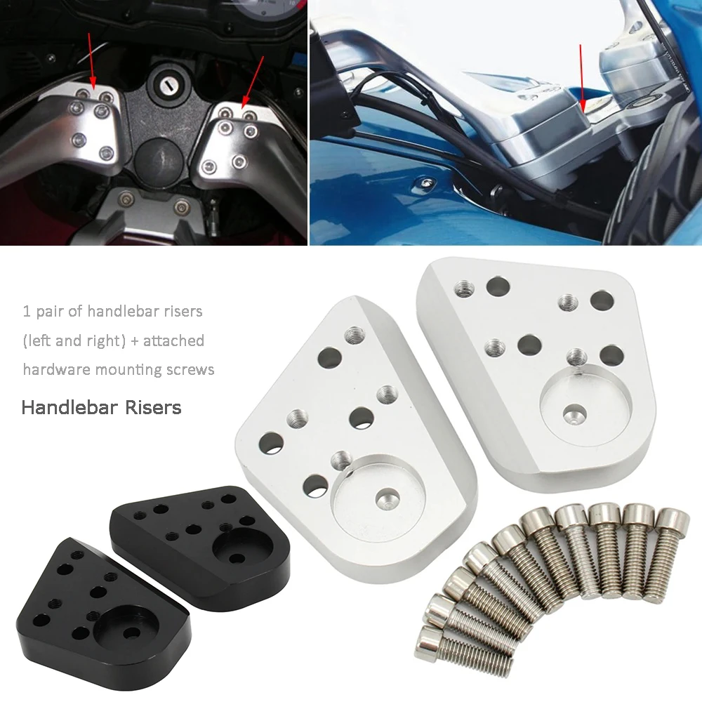 

Silver Black Handlebar Riser Extender Kit For BMW R1200RT/R1100R/R1150R/R1100RT/R1150RT Motorcycle Handle Bar Lift