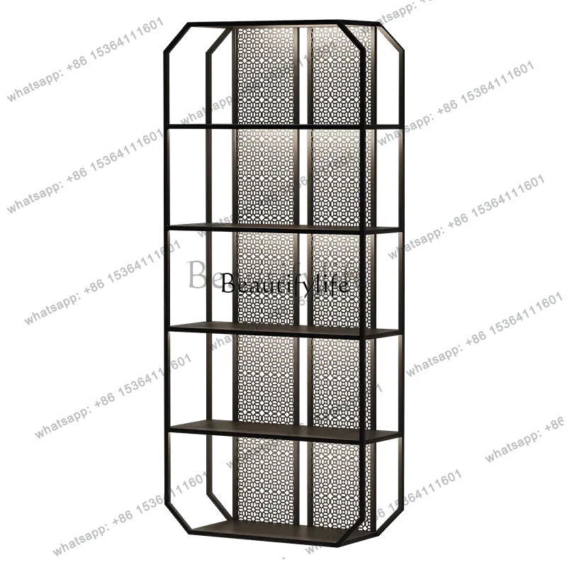 

55Wrought iron floor rack office display stand boutique cosmetic product display cabinet