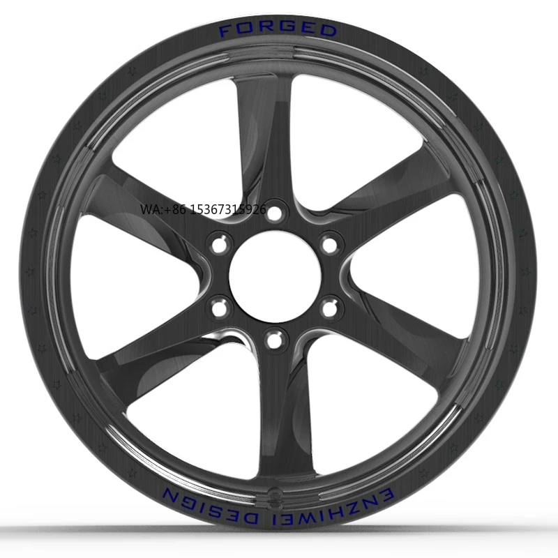 

Car Rims 16 17 18 19 20 21 22 Inch Six Spoke Black Aluminum Alloy Car Forged Wheels 5X114.3