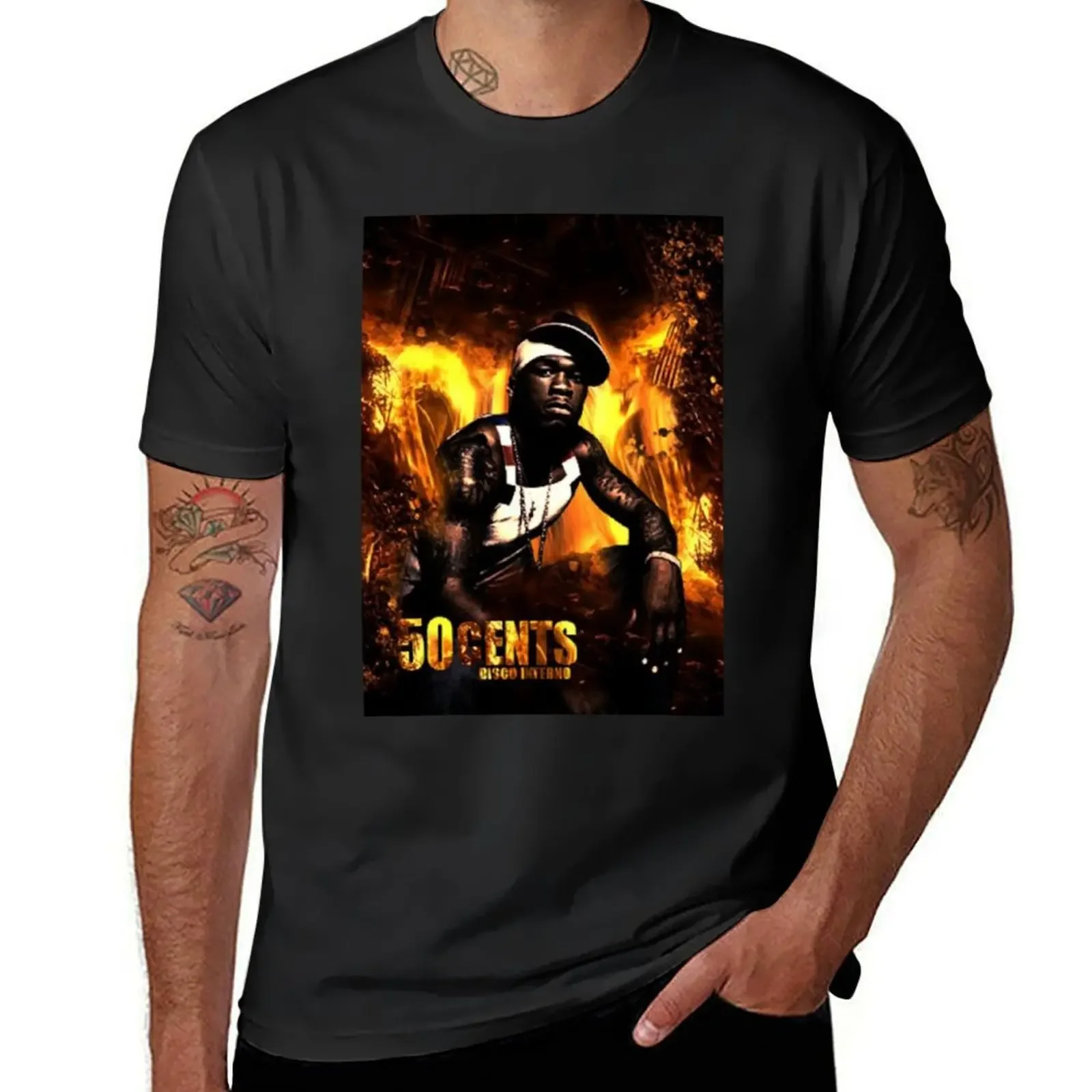 50 cent's tee Bootleg Vintage T-Shirt quick drying anime t shirts tees oversized T-shirt men