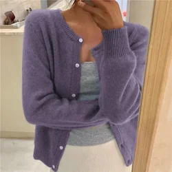 Women Kintted Cardigan Long Jacket Autumn Spring Thin Crochet Loose Long Sleeve Winter Sweater 2024 Warm Jumper Coat Cardigans