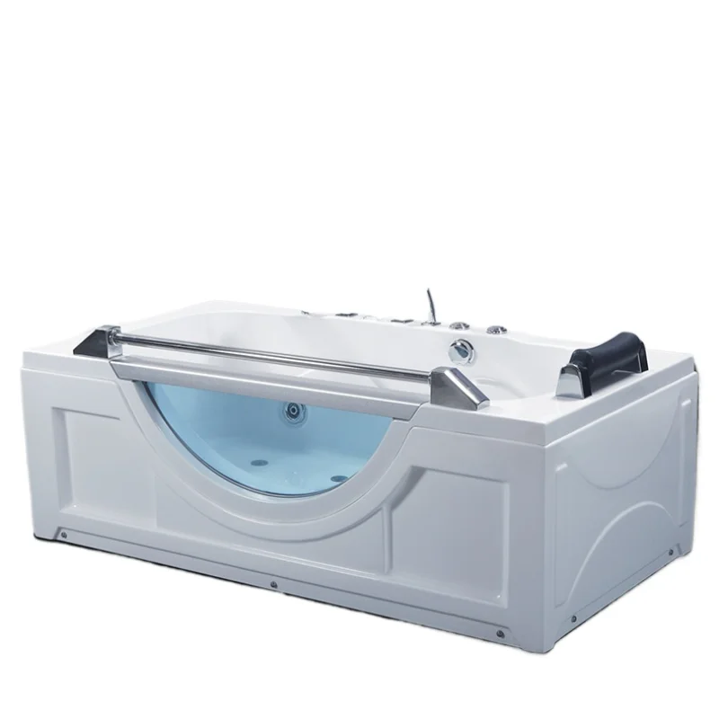 Acrylic bathtub, square double independent bathtub, surfing jacuzzi