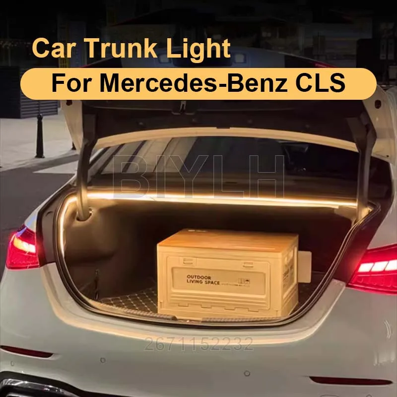 Trunk Light For Mercedes-Benz CLS Car LED Atmosphere Light Customized Tail Box Brightening Light Auto Interior Accessories