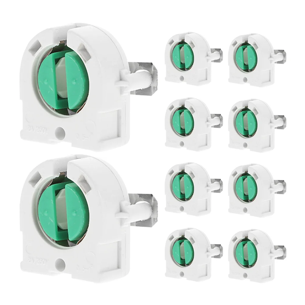 

10Pcs Lamp Holder Porcelain Socket Base Non-Shunted Tubelight Holder Fluorescent Lamp Socket Replacement for Home Office