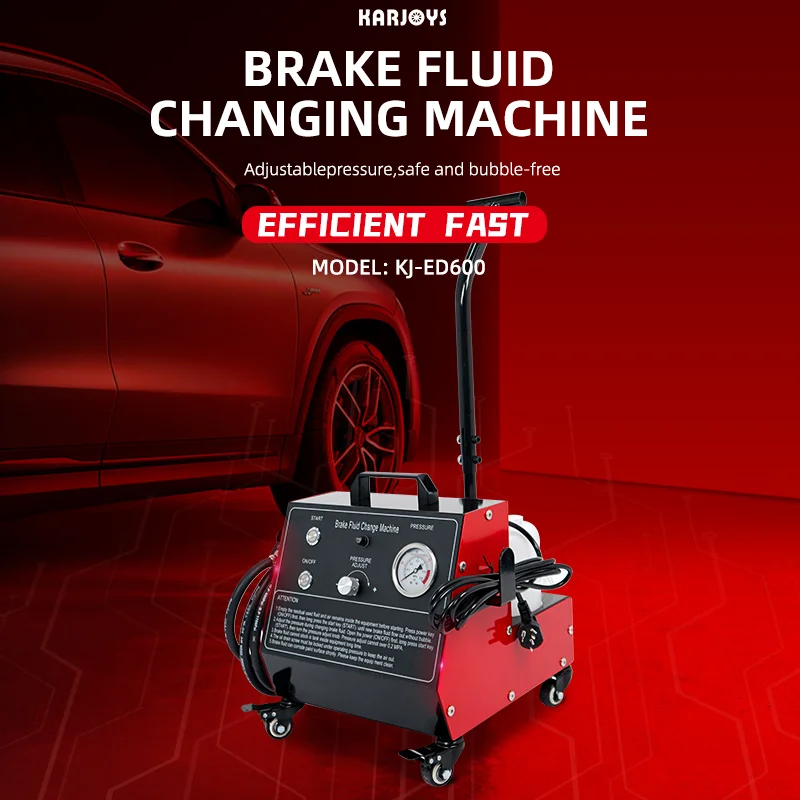 ED600 Automatic Metal Car Brake Fluid Extractor & Changer Machine AC 220V 2L Recycle Bottle Brake Bleeder Kit