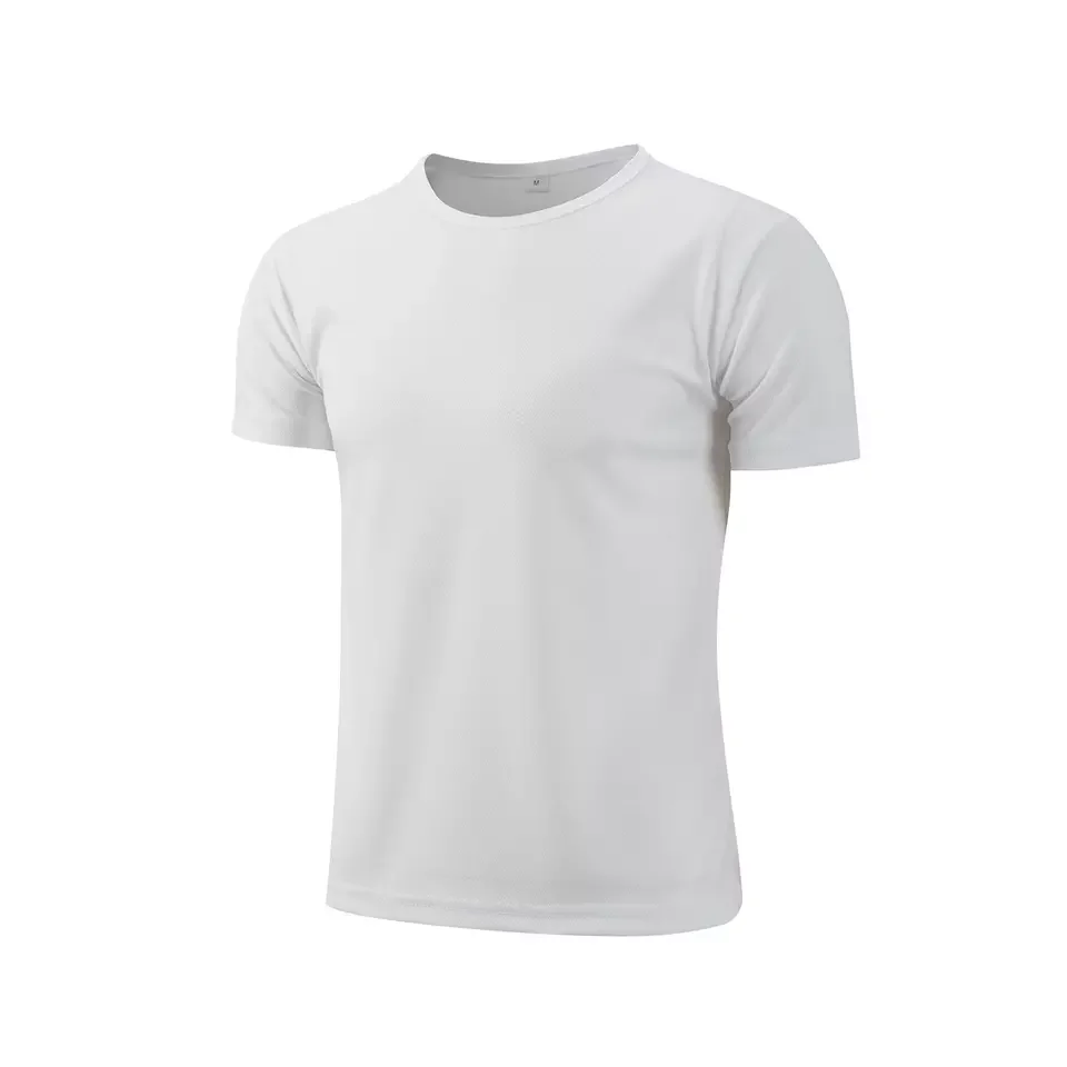 Sublimation Blank Quick Dry White T-shirt Summer Man Unisex O-neck Short SleeveTshirt Sports Clothing for Kids Adults Polyester