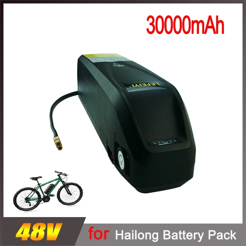 

48V 30AH for Hailong Electric Bicycle Mountain Bike Electric Motorcycle 18650 Lithium Battery Pack Long Endurance