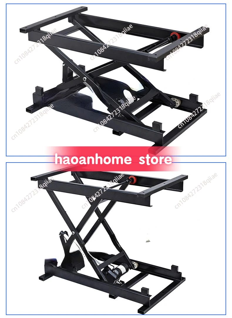 Multifunctional Electric Wired and Wireless Remote Control Coffee Table Dining Table 48v/80w Lifting Hardware Folding Iron Frame