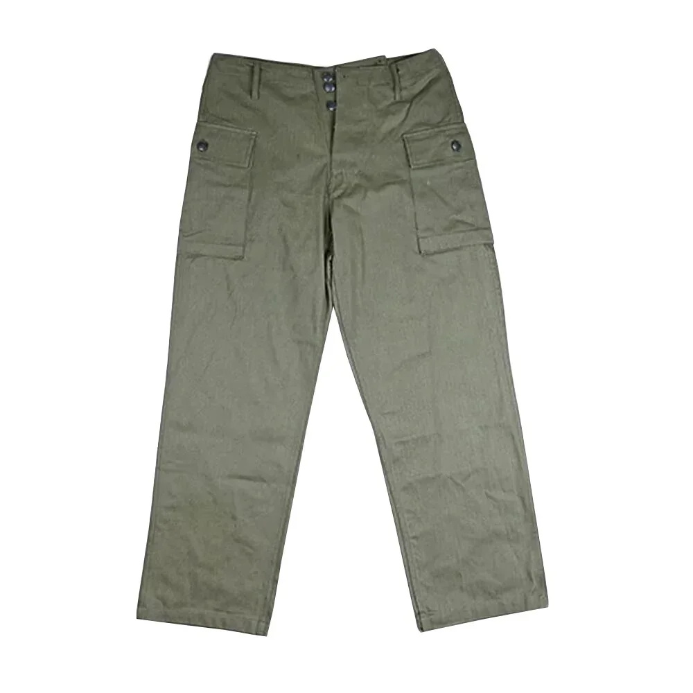 WW2 US Uniform Soldiers Army Land Green Retro Running Trousers HBT Tactical  Training Uniform WW2 Pants