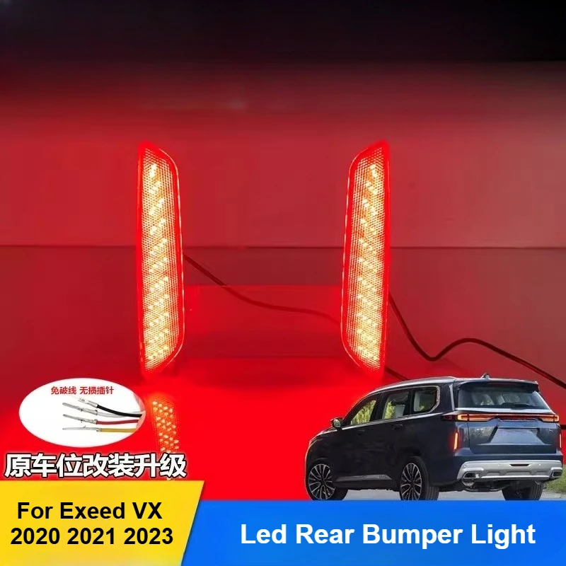 

For Exeed VX 2020 2021 2022 2023 Led Rear Bumper Reflector Light Flowing Turn Signal Brake Light Rear Tail Lamp Accessories