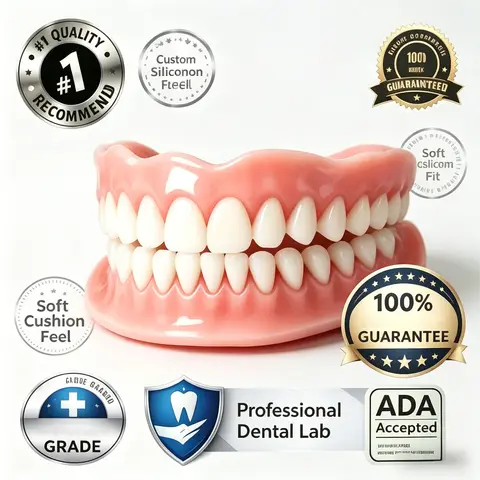 Adult Adjustable Dentures Teeth Set Fake Teeth Portable Wholesale full mouth denture sample models and elderly full mouth