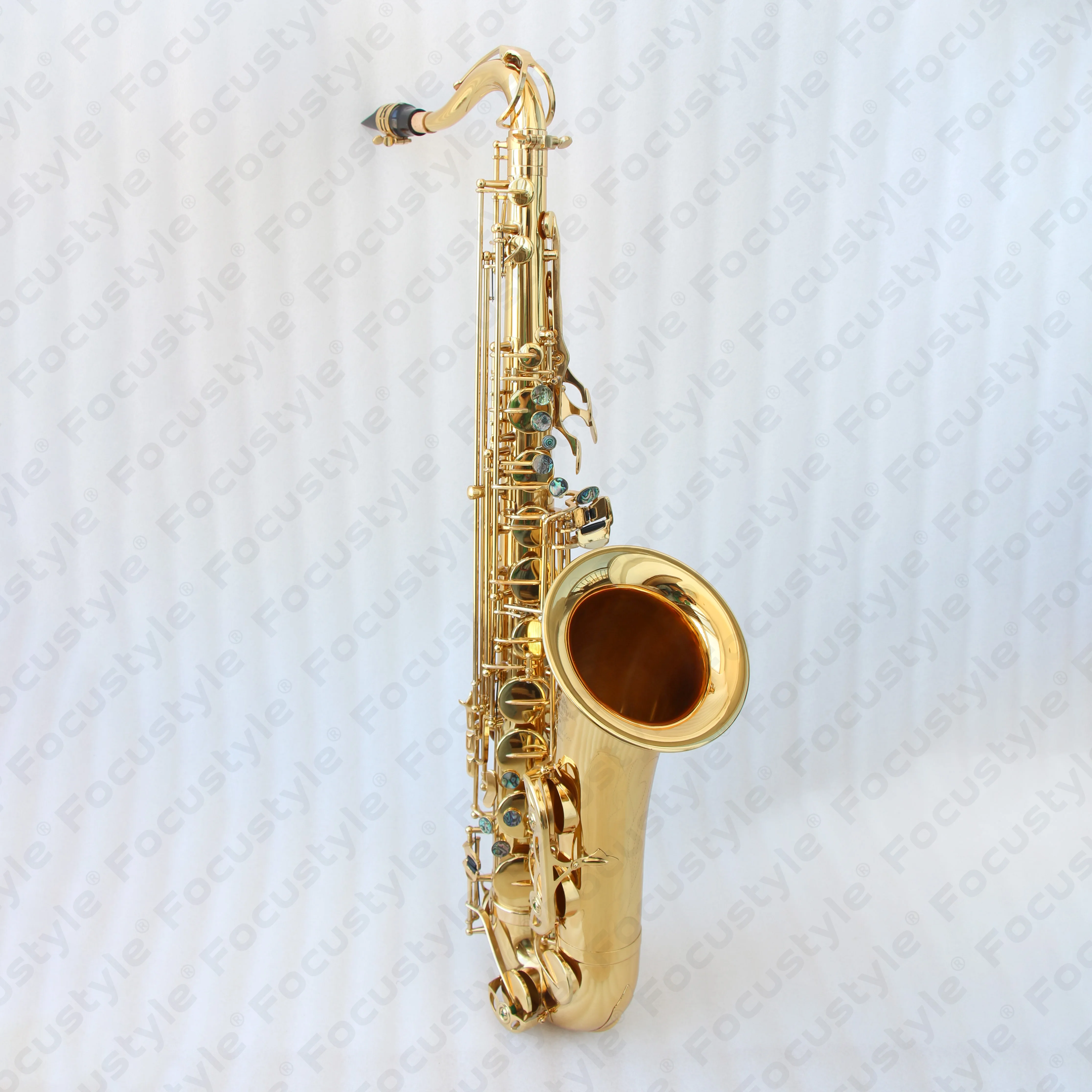 Professional Brass Wind Instrument Bb Flat FTS-300GL Tenor Saxophone Accept Client's Logo For Sale