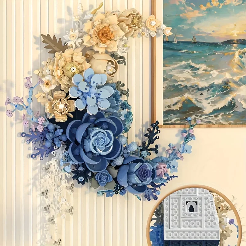 

Moon Flower Building Blocks Set - DIY Creative Flower Building Kit, Perfect for Gifts, Unique Home Decor, Moon Decoration