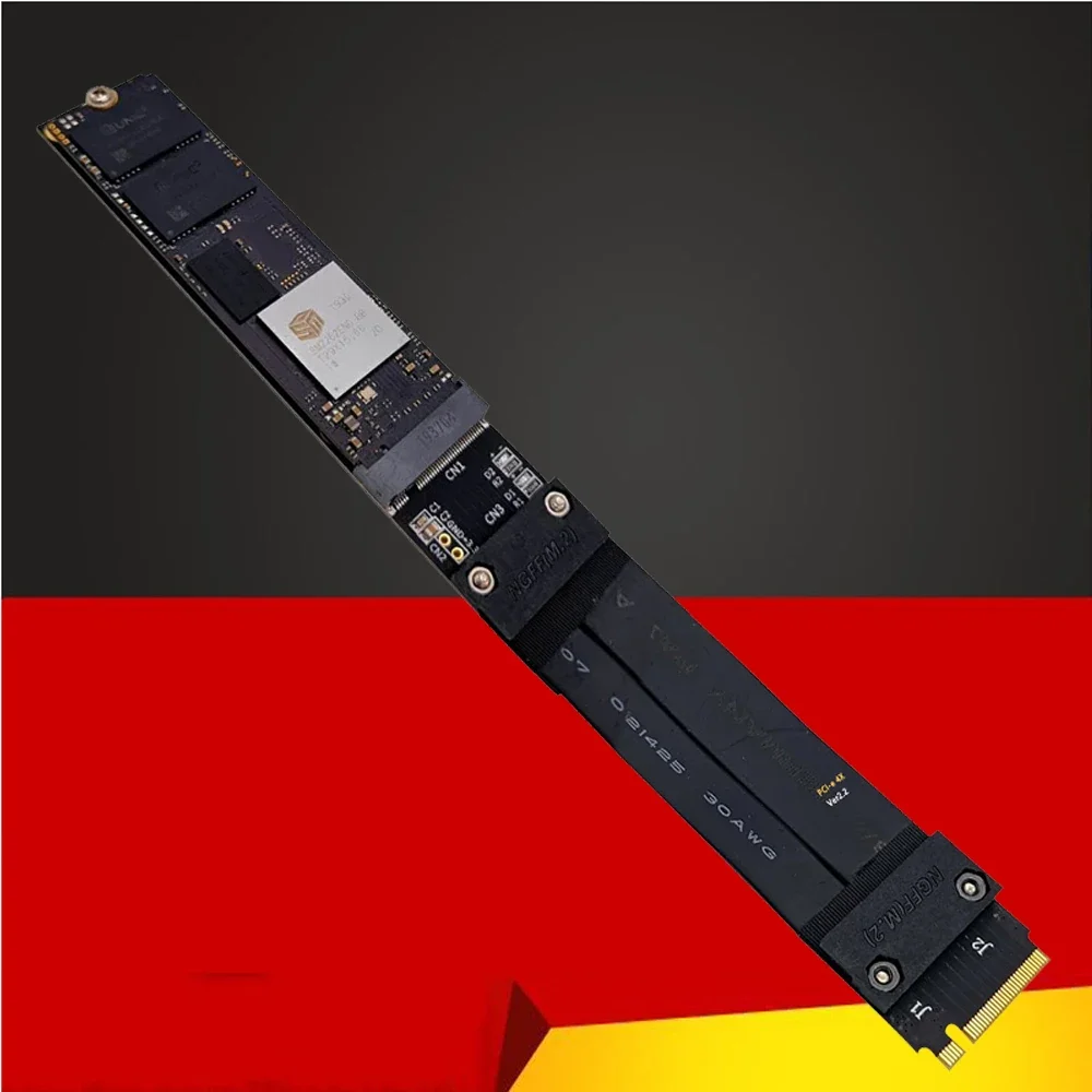 Удлинительный кабель M.2 NVMe SSD Riser Cable M2 Extender PCIe 3.0 X4 Полноскоростной Riser Cable NGFF M.2 to KEY-M Riser Card Solid Drive