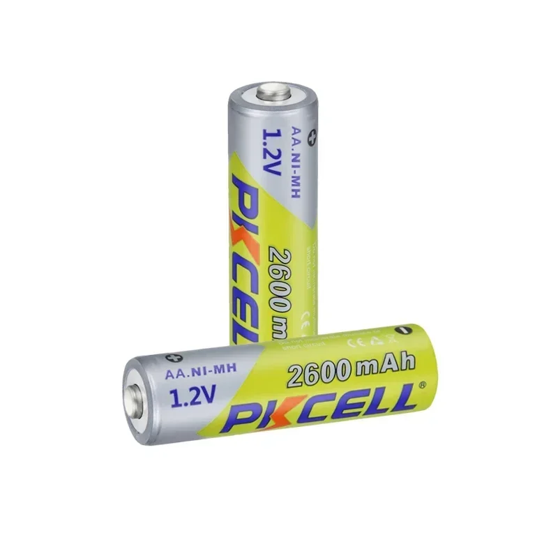 PKCELL 2600mAh 1.2V AA Rechargeable Batteries Ni-MH AA Rechargeble Battery with AA Battery Box for Camera Anti-dropping Toy Car