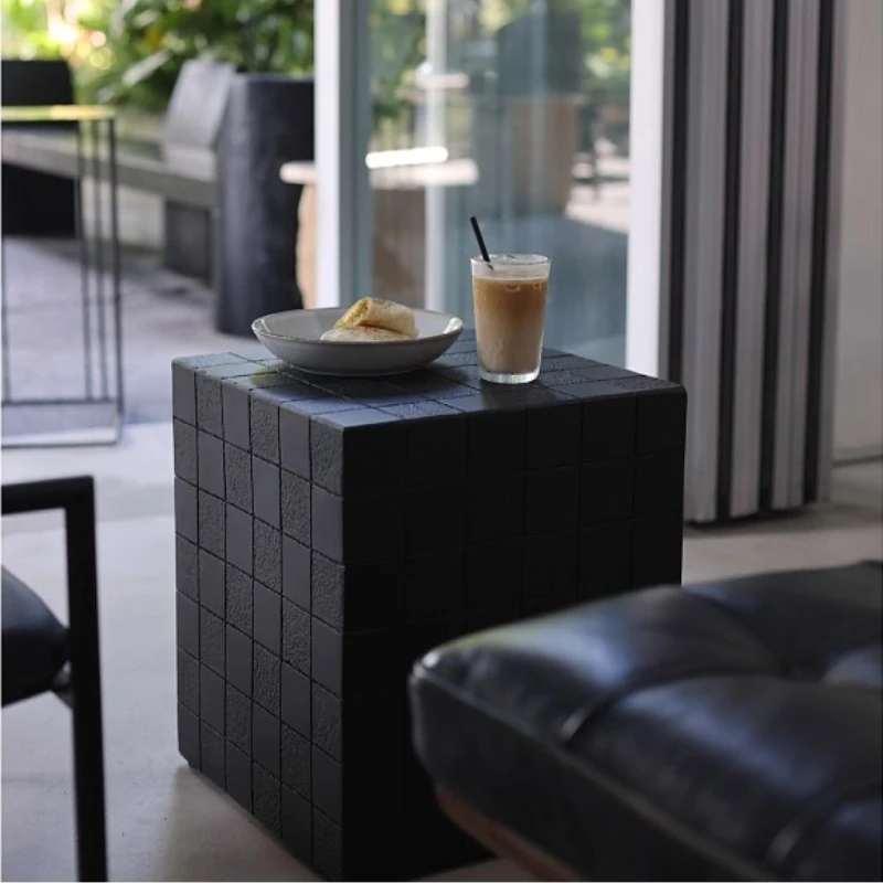 Minimalist Night and Day Rubik's Cube Side Table Modern Square Coffee Table Coffee Shop End Tables Atmosphere Home Furniture