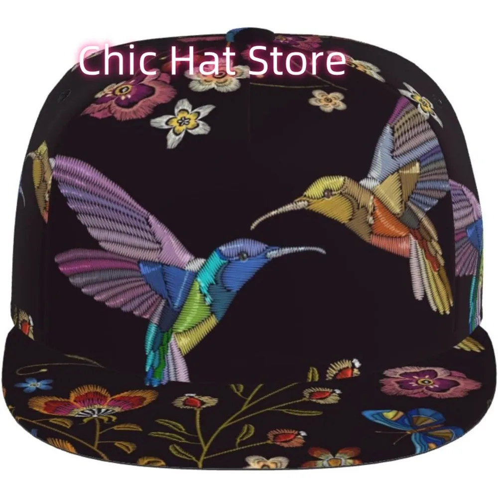 قبعة مسطحة قابلة للتعديل للرجال والنساء، قبعة بيسبول هيب هوب - عباد الشمس، زهرة الذرة الخشخاش #1