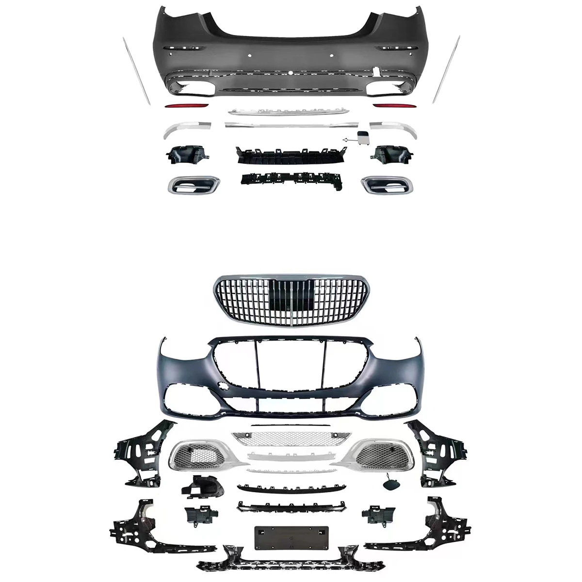 New arrival facelift Body kit for Mercedes benz S class W223 upgrade Maybach model Front Rear bumper Grille