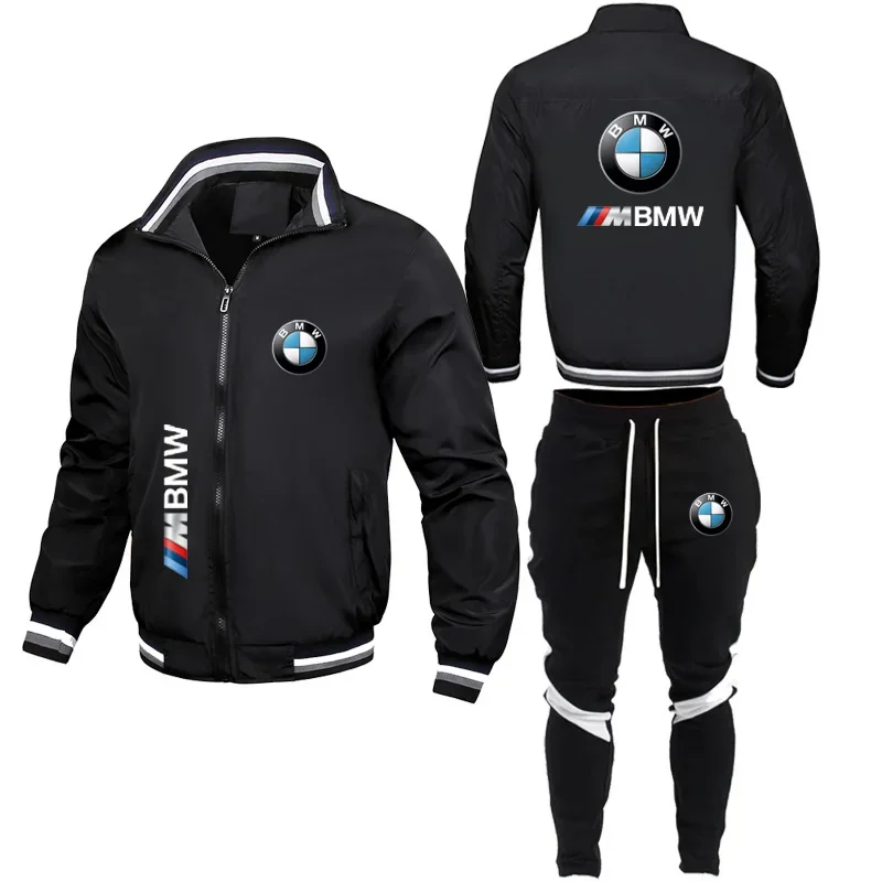 BMW Limited New Brand Men's Autumn and Winter Hoodie Casual Sports Shirt Track Suit  Super Car Sportswear+Jogging Pant