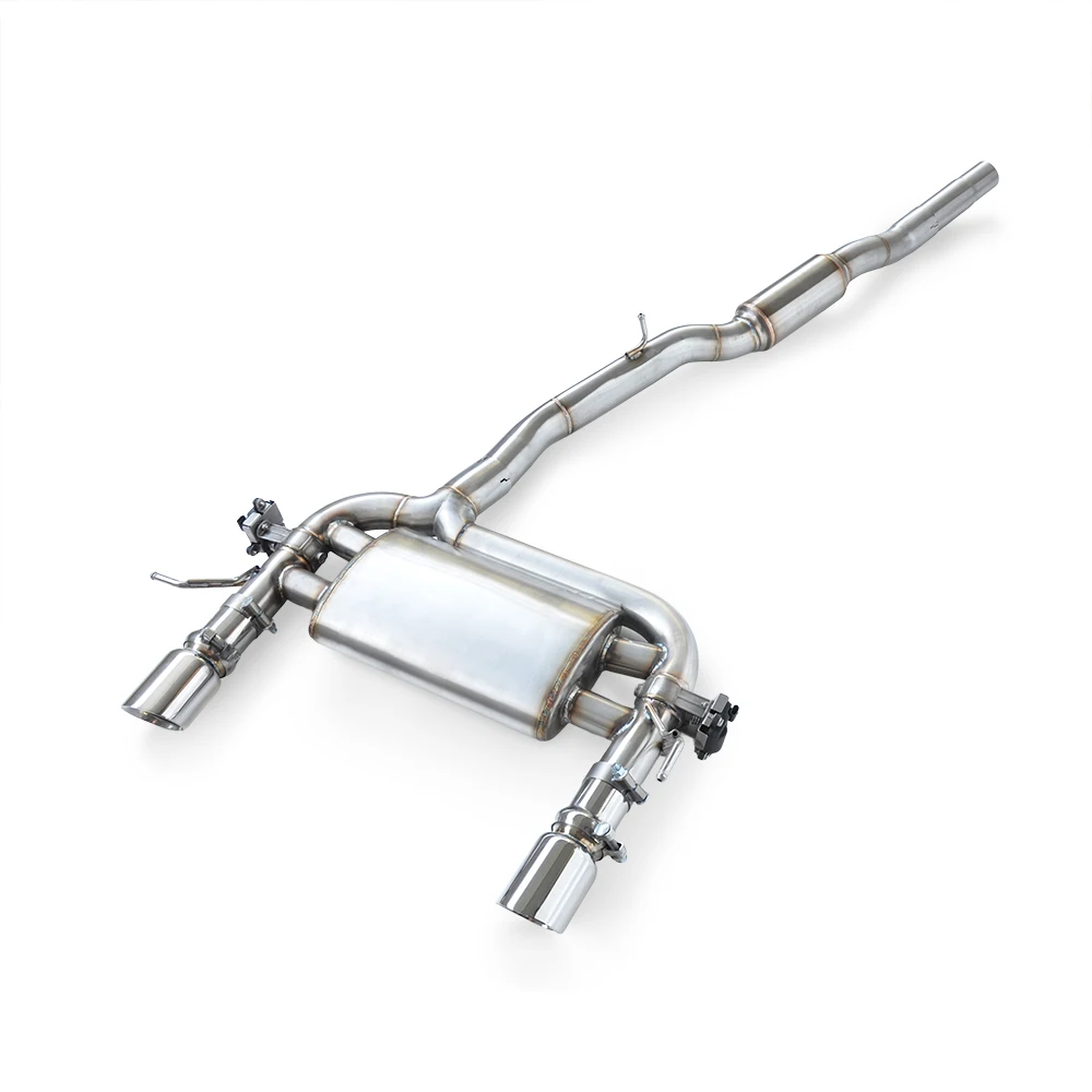 Suitable for Audi TT MK1 1.8T 1998-2006 stainless steel with valve exhaust system, high-performance cat back exhaust