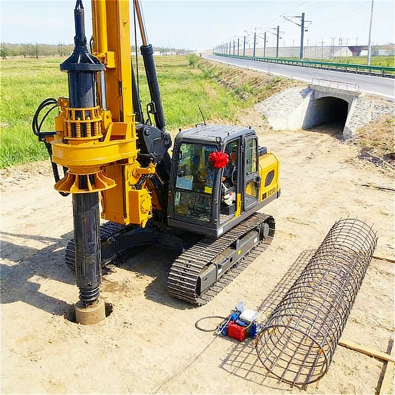 Rotary Hydraulic Bore Pile Rig Torque for Foundation Pit Support Building Excavation Retaining Wall Pile Driving Customized Sale
