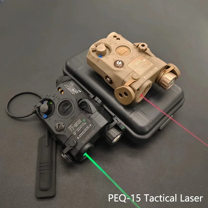 Tactical Peq15 IR Indicator Red Green/White Led Weapon Fit 20mm Rail Airsoft Outdoor Hunting Aiming Laser