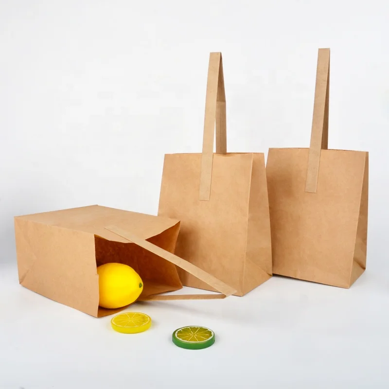 

2025New Design Factory Direct Sales Fruit Protection Bag Single Handle Brown Kraft Paper Bag