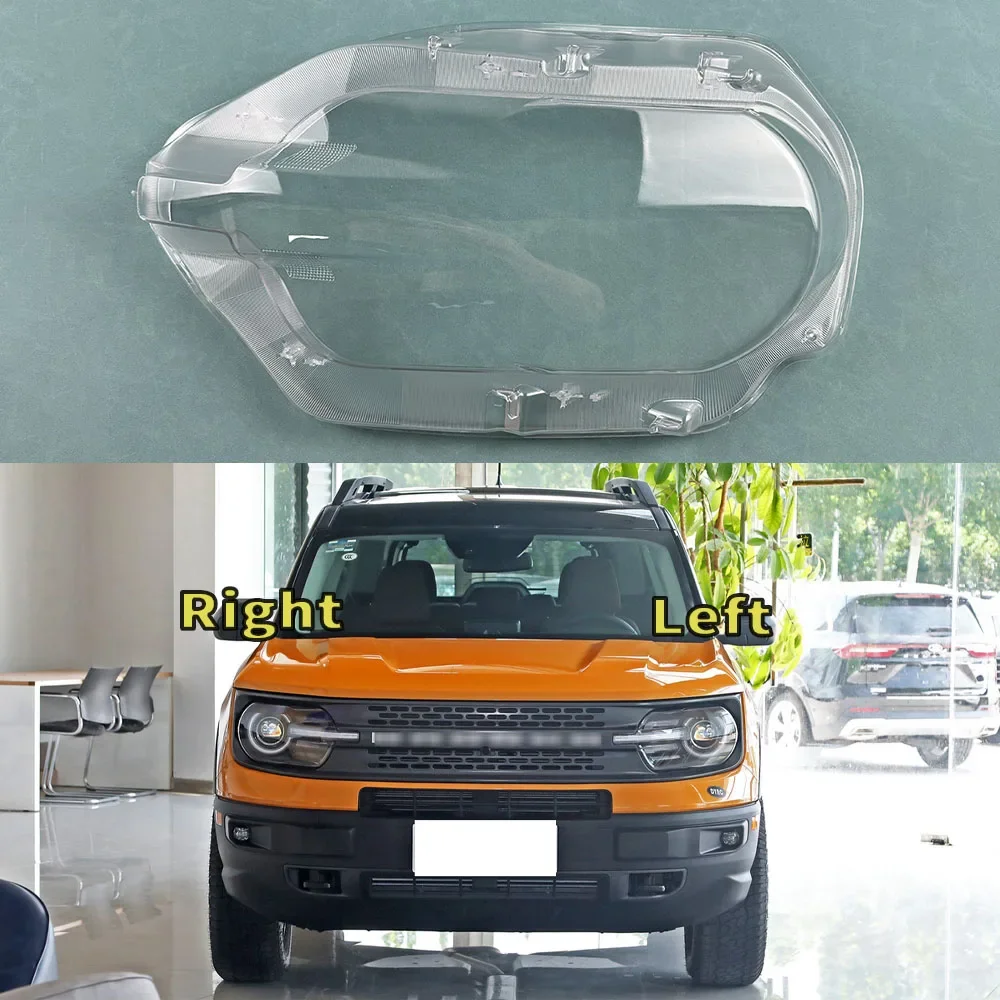 

For Ford Bronco Sport 2021 2022 2023 Headlight Lens Cover Transparent Lampshade Headlamp Shell Plexiglass Auto Replacement Parts